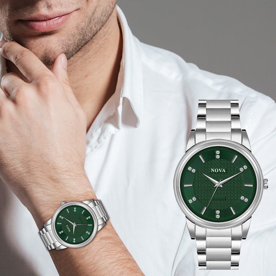 Nova Essentials - Steel Strap with Japanese Battery & Brass Dial